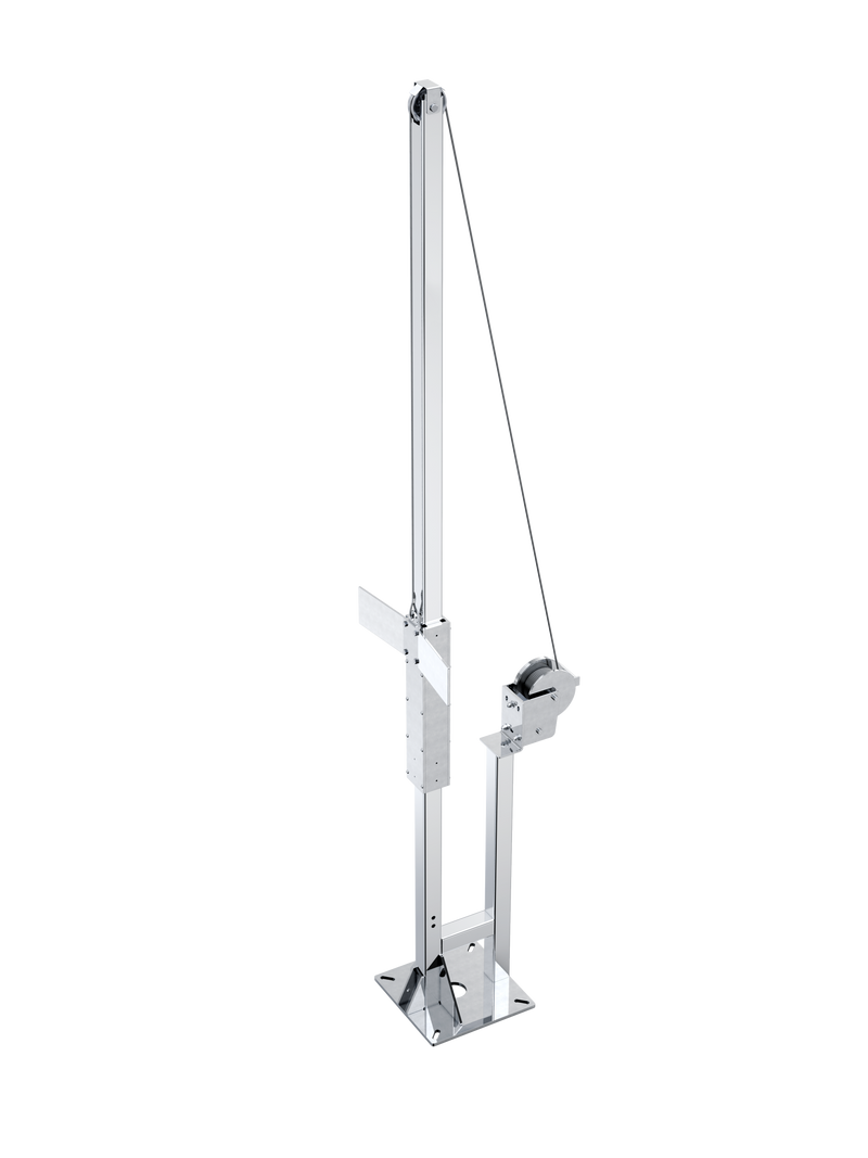 Stainless Steel Stationary Mount Mixer Stand, Winch Lift