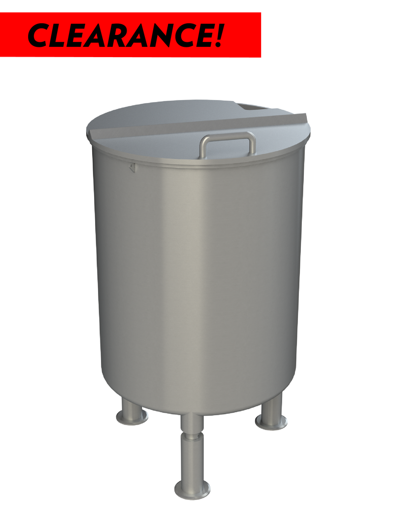 CLEARANCE 125 Gallon Stainless Steel Tank with Lid