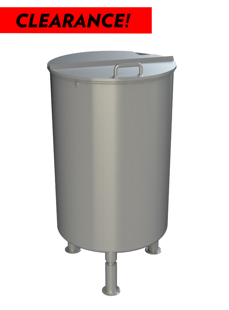 CLEARANCE 200 Gallon Stainless Steel Tank with Lid
